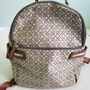 Tommy Hilfiger Leather Beige Backpack